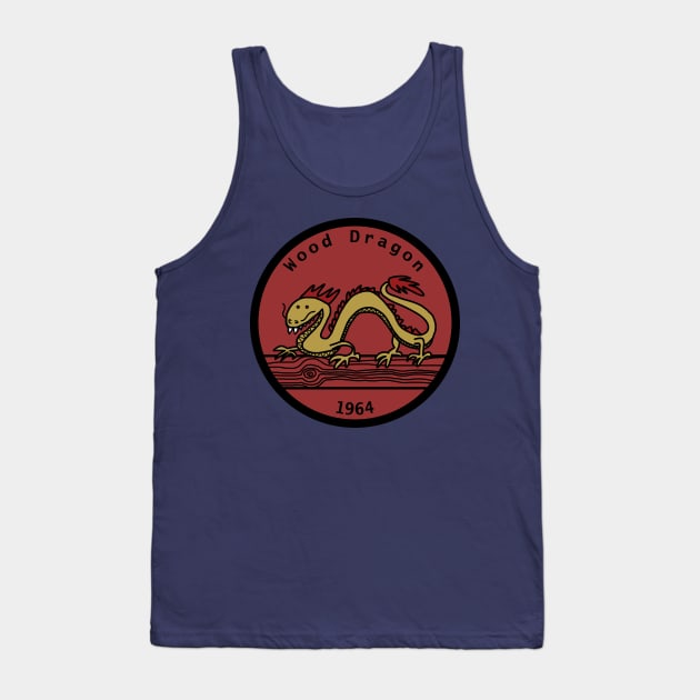 Wood Dragon Year of the Dragon 1964 Tank Top by ellenhenryart